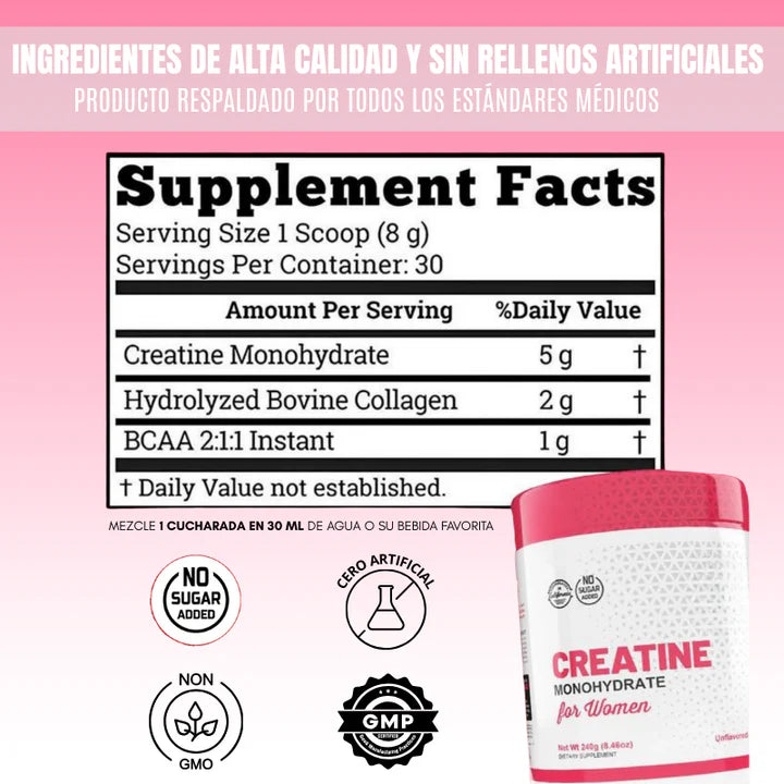 CREATINA MONOHIDRATA MUJER